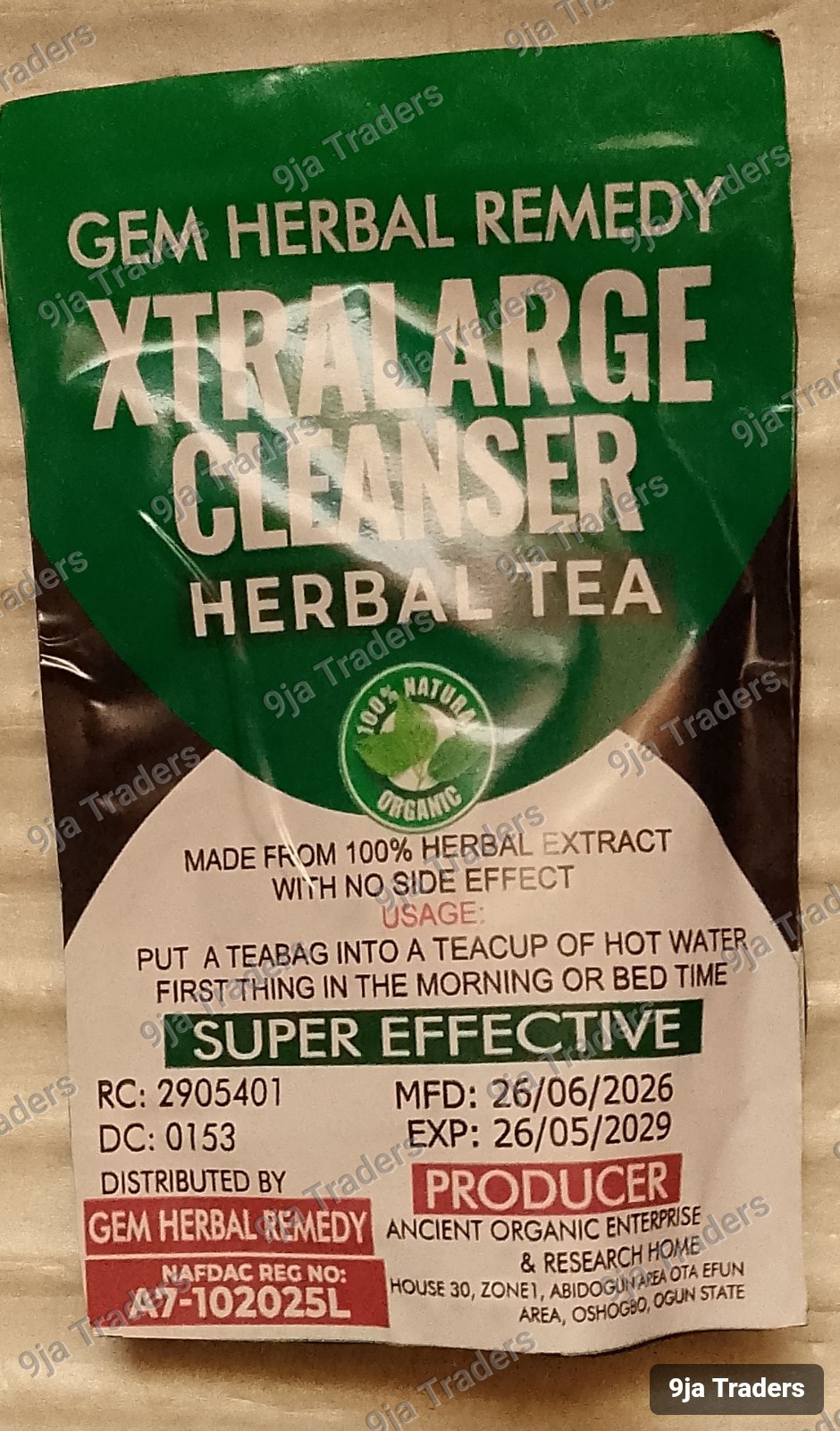 Xtralarge Cleanser Herbal Tea