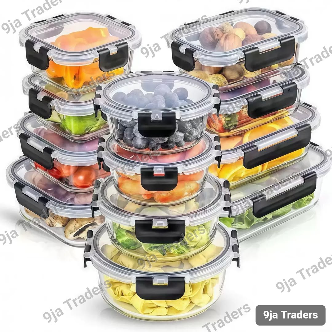 12set borosilicate glass container